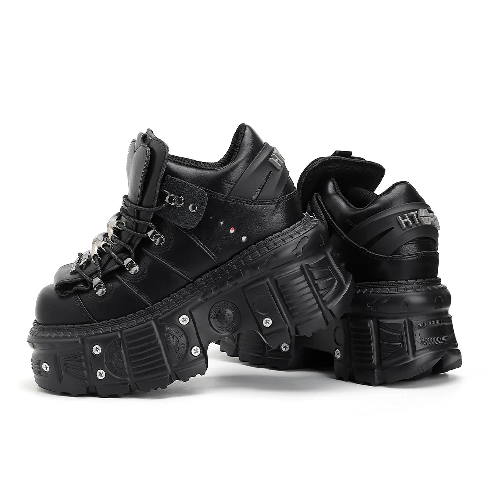 Gothic Chic Lace-Up Platform Ankle Boots ATHLEXES