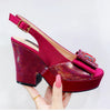 Elegant Bowknot Floral High Heel Sandals 2023 ATHLEXES
