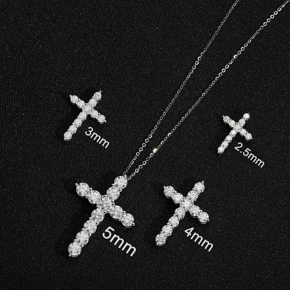 Moissanite Luxe Cross Pendant Necklace ATHLEXES