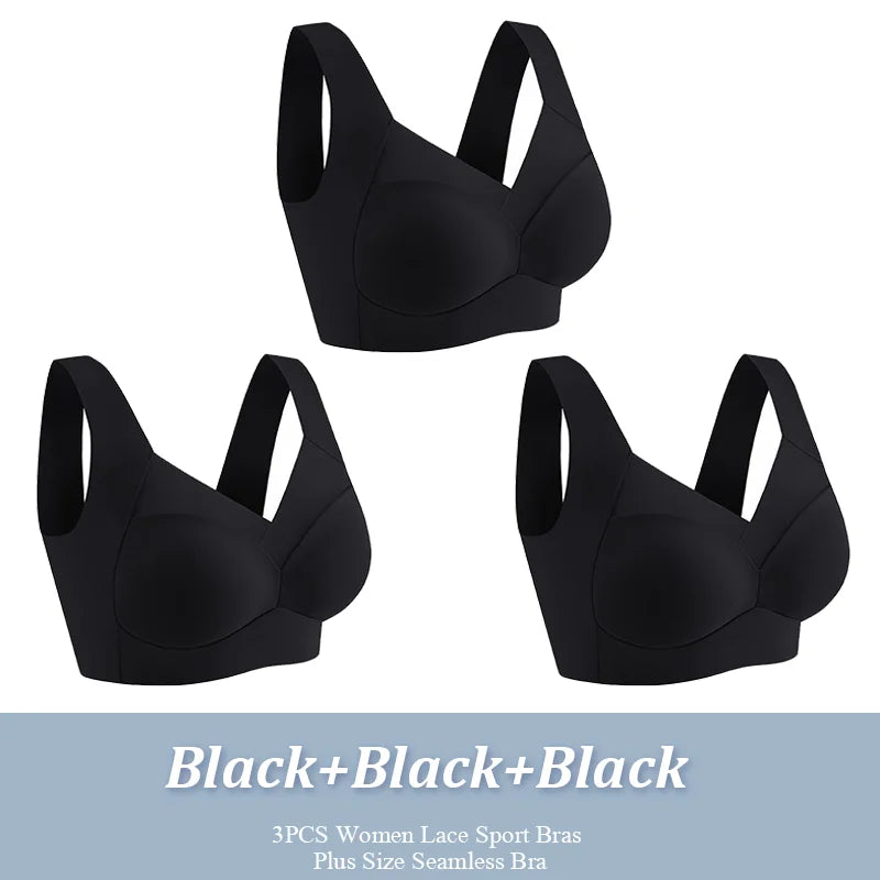 LuxeFit Seamless Plus Size Wireless Bras Set ATHLEXES