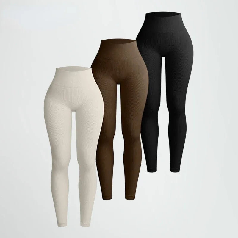 Premium High Waist Seamless Knit Yoga Leggings for Women ATHLEXES