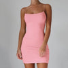 LuxeFit Black Spaghetti Strap Mini Dress ATHLEXES