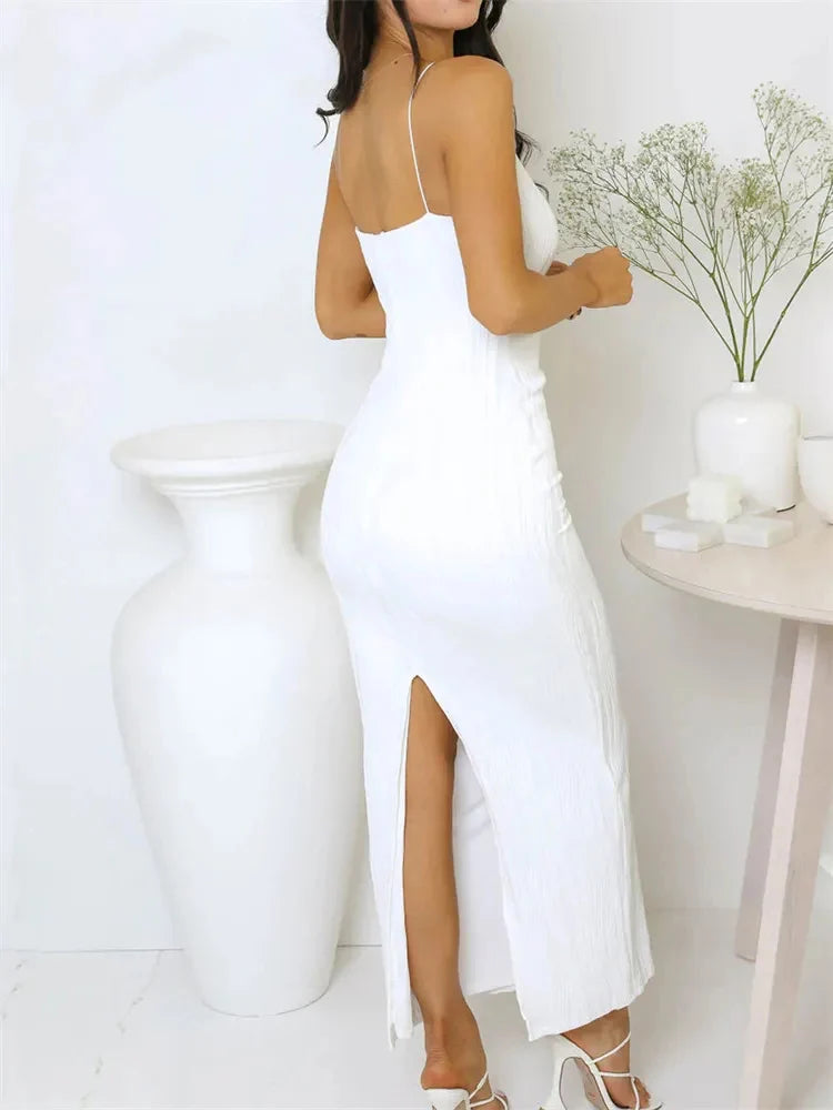 Chic Ruched Sleeveless Summer Dress ATHLEXES