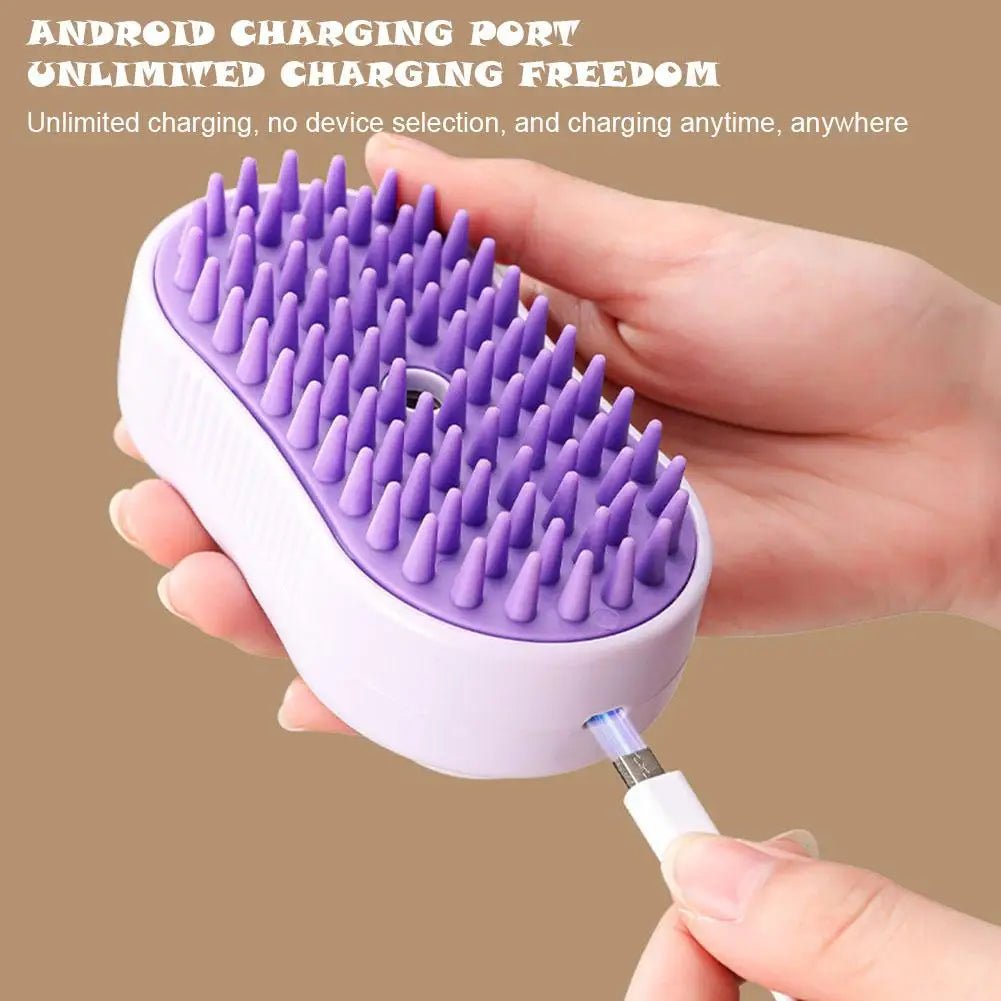 3-in-1 Pet Steam Brush Cat Dog Hair Electric One-click Brush Beauty Removal Spray Pet Massage Clean Supplies Dog Pets Hair C4Q2 ATHLEXES