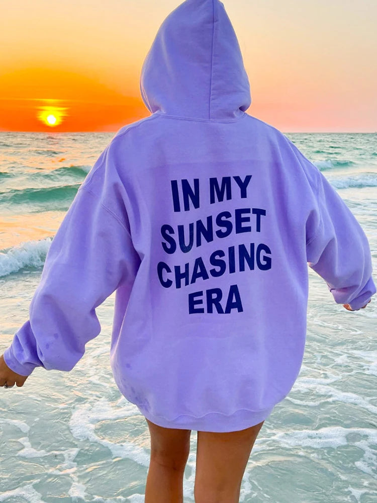 Sunset Vibes Cotton Hoodie for Women ATHLEXES