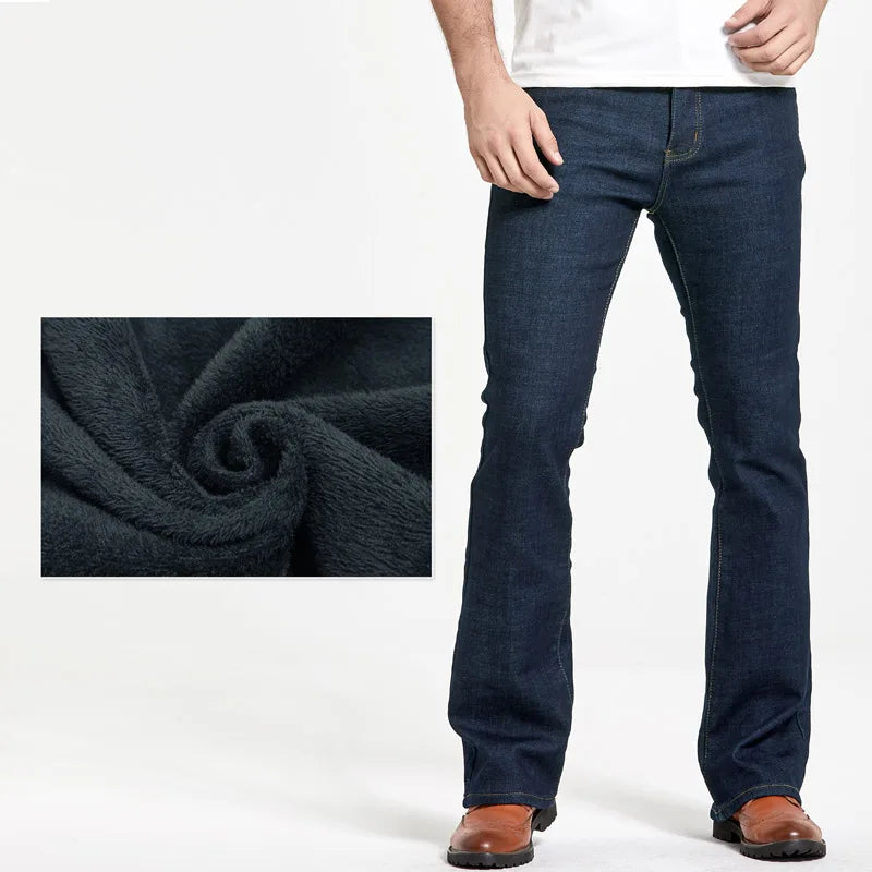LGRGC Men's Warm Stretch Denim Boot Cut Jeans ATHLEXES