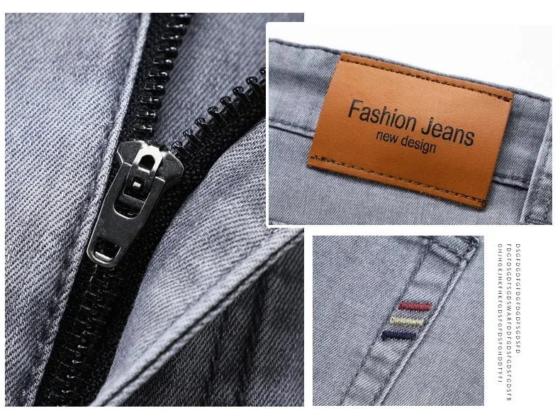 SummerStretch Men's Casual Gray Denim Pants ATHLEXES
