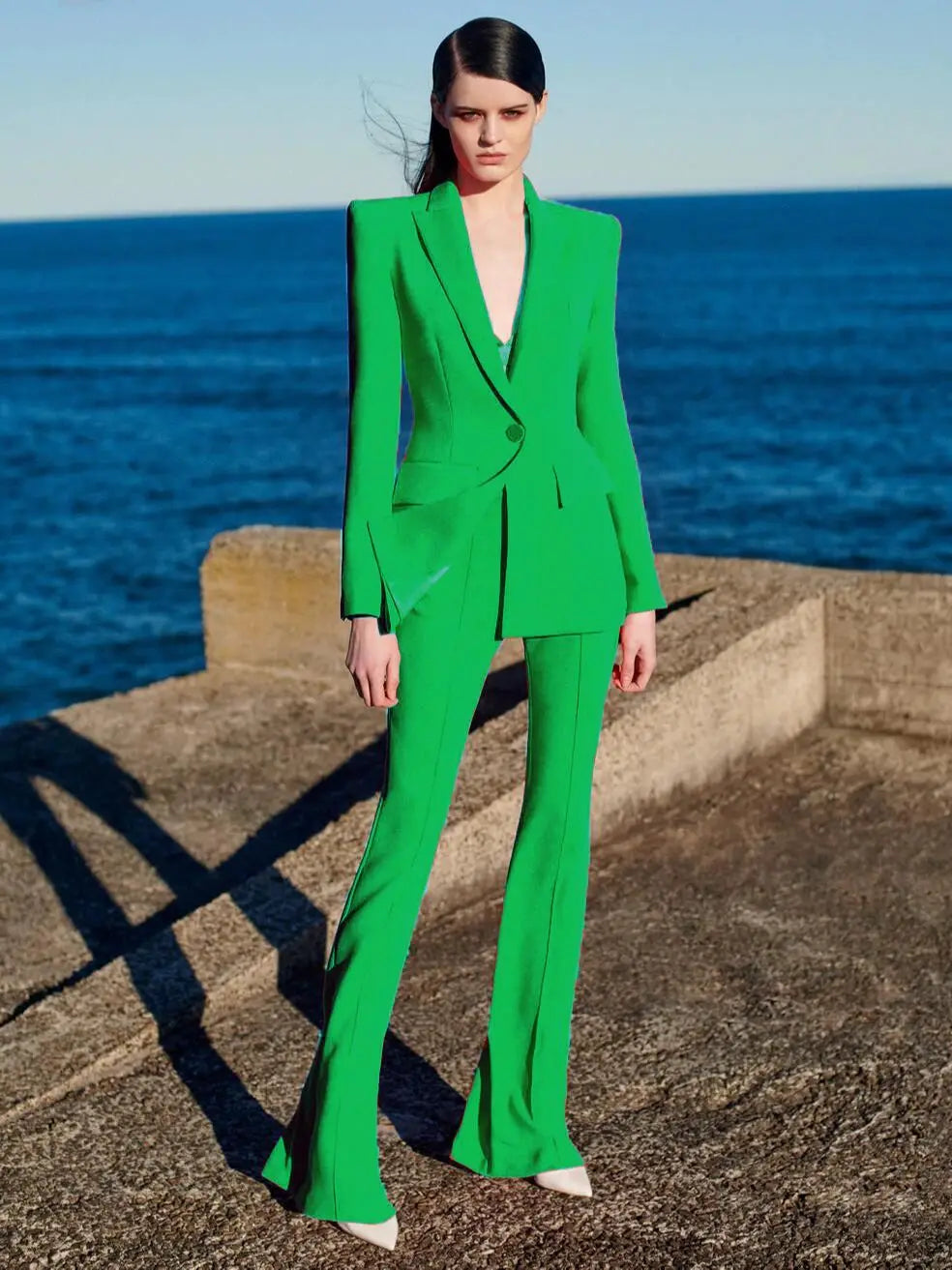 ChicRunway Women's Blazer and Flare Pants Set ATHLEXES