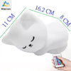 Soft Silicone Cat LED Night Light - Colorful USB Rechargeable Lamp ATHLEXES