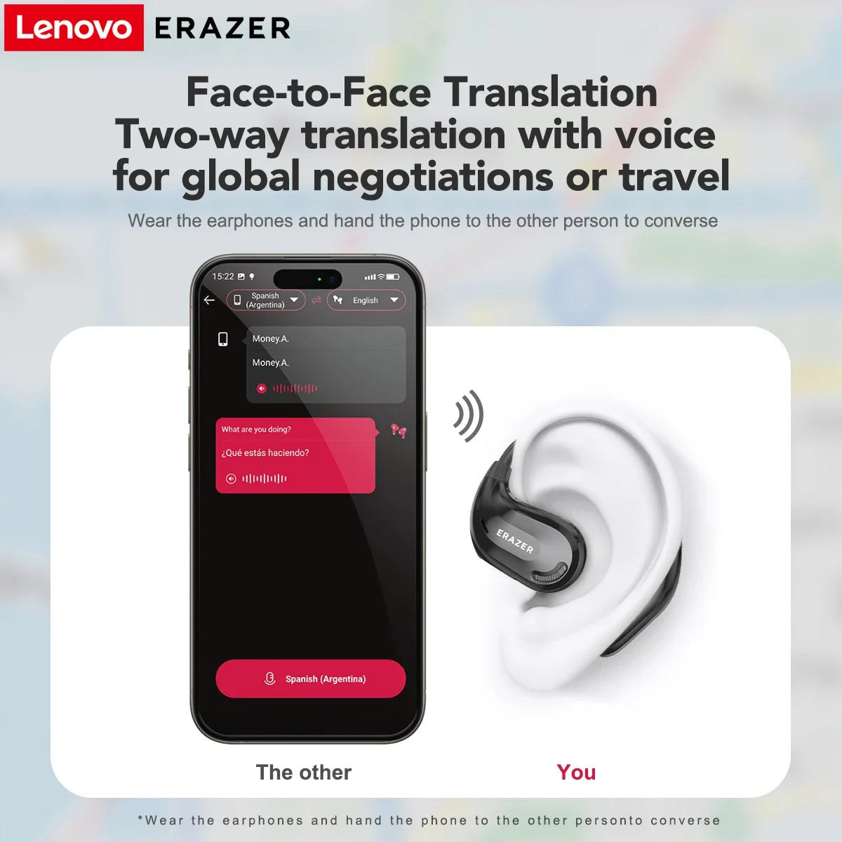 ERAZER XT66PRO Smart Bluetooth Earbuds with Translator ATHLEXES