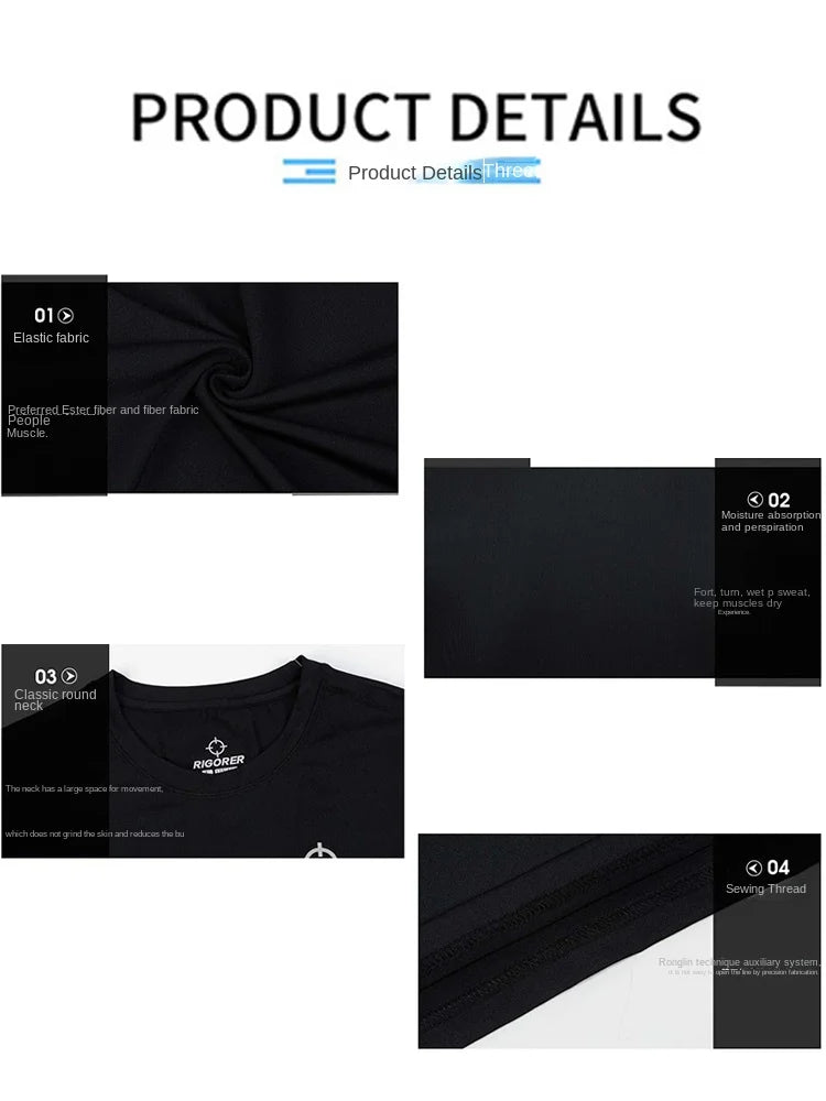 RIGORER Quick Dry Compression Gym T-Shirt for Men ATHLEXES