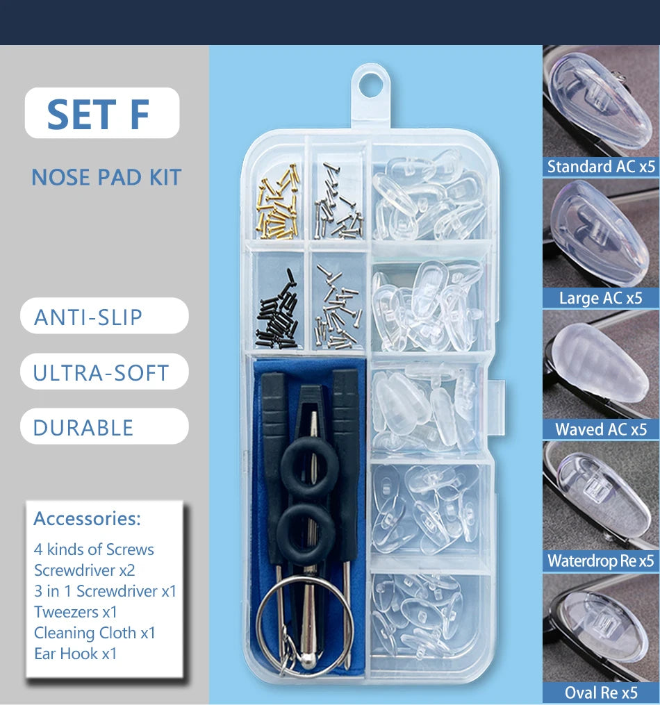 COLOUR_MAX Eyeglasses Repair Kit with Soft Nose Pads ATHLEXES