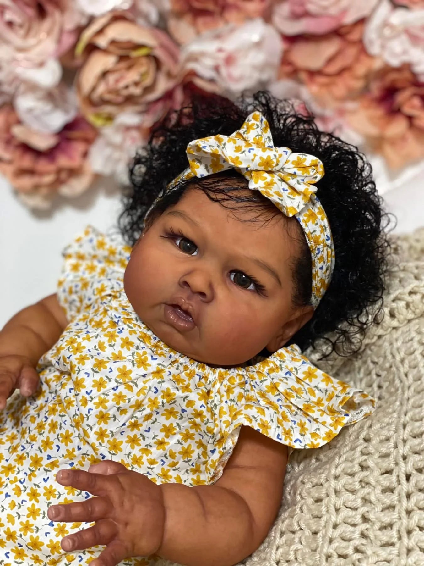 NPK 24inch Lifelike Dark Skin Reborn Baby Doll ATHLEXES