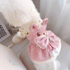 CozyCord Pink Yellow Dog Dress with Bear Bow ATHLEXES