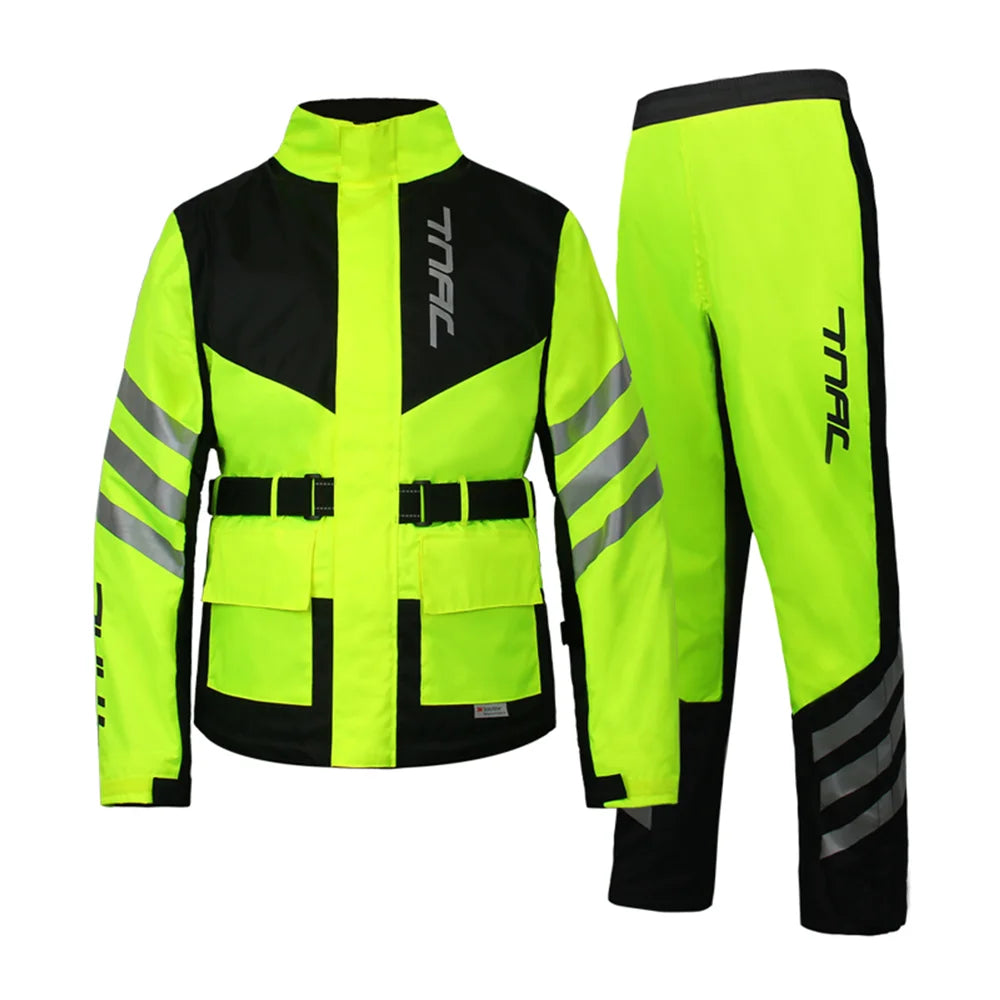 Reflective Waterproof Motorcycle Raincoat Suit ATHLEXES