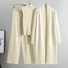 Chic Knit 3 Piece Cardigan Tracksuit Set ATHLEXES