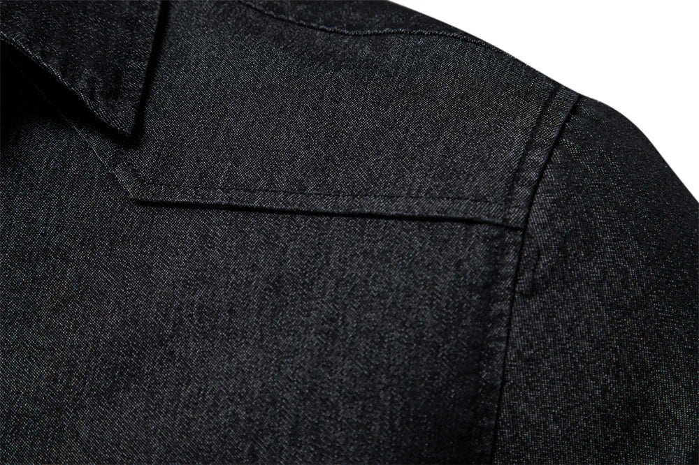 AIOPESON Men's Casual Cotton Denim Shirt ATHLEXES
