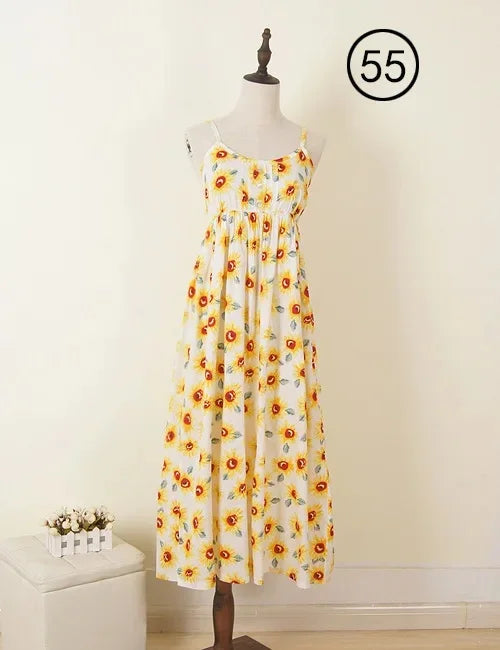 Floral Summer Maxi Halter Dress ATHLEXES
