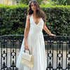 Chic White Backless Halter Dress for Summer Events ATHLEXES