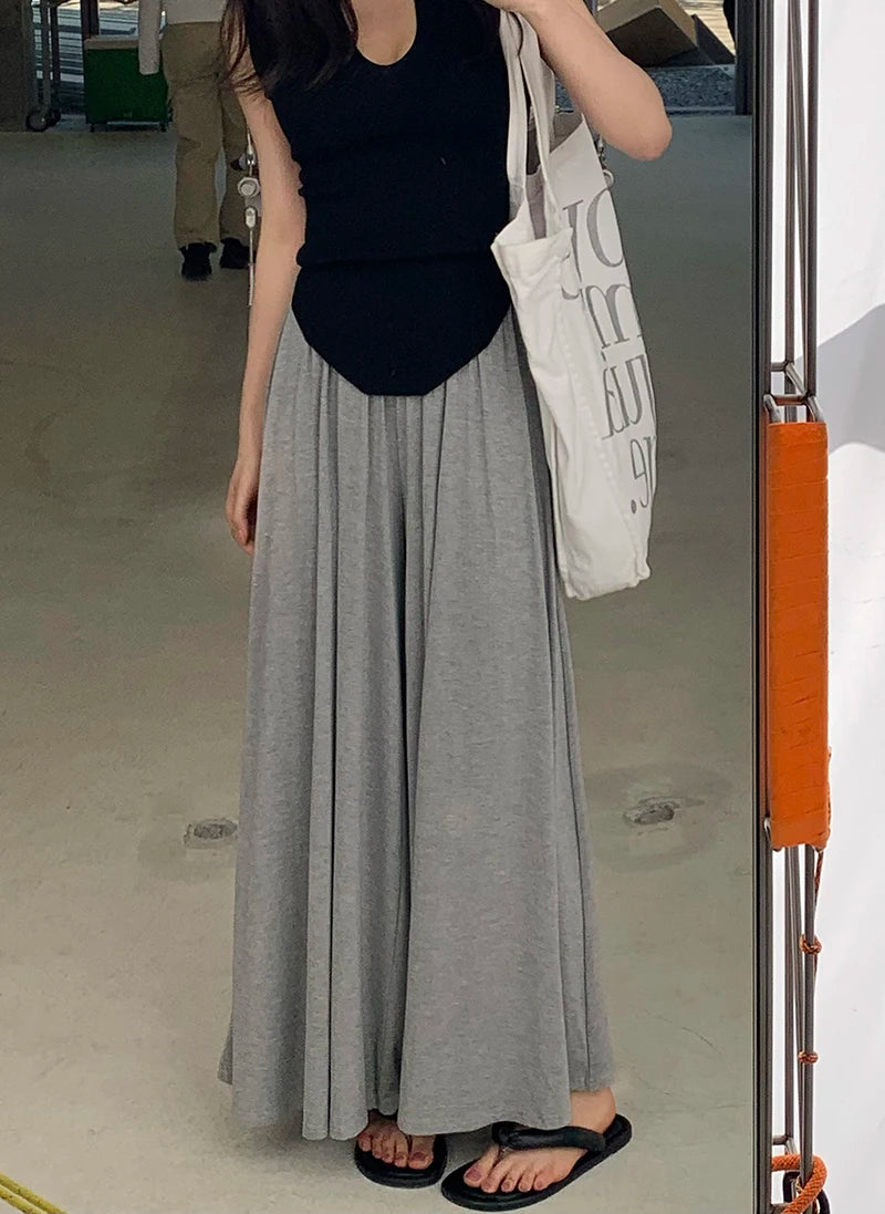 Korean Summer Maternity Wide Leg Trousers ATHLEXES