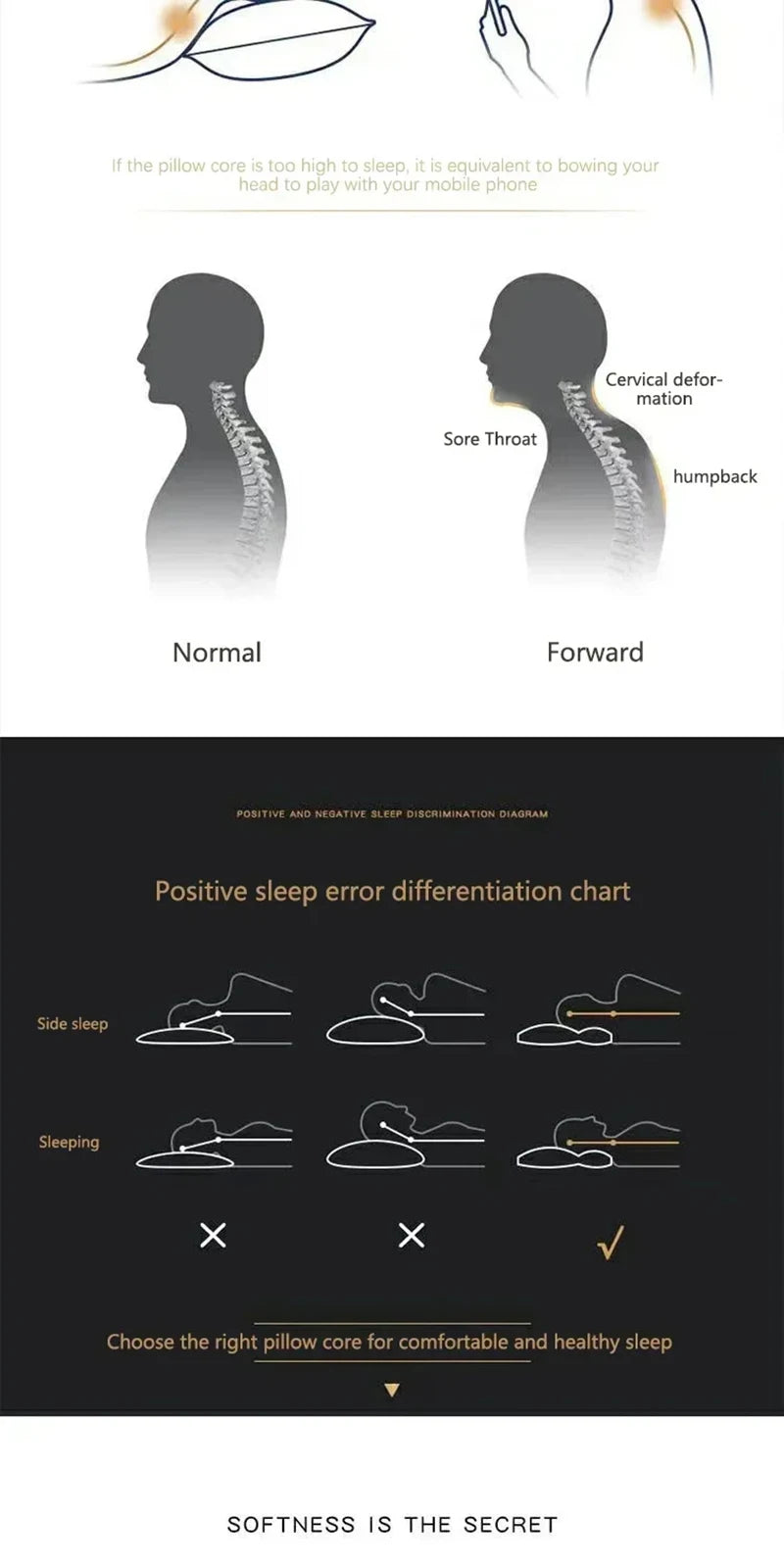 Cervical Comfort Massage Neck Pillow ATHLEXES
