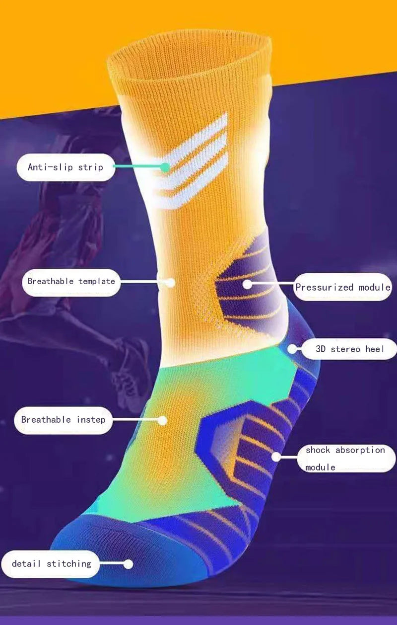 Elite Breathable Basketball Socks for Active Adults ATHLEXES