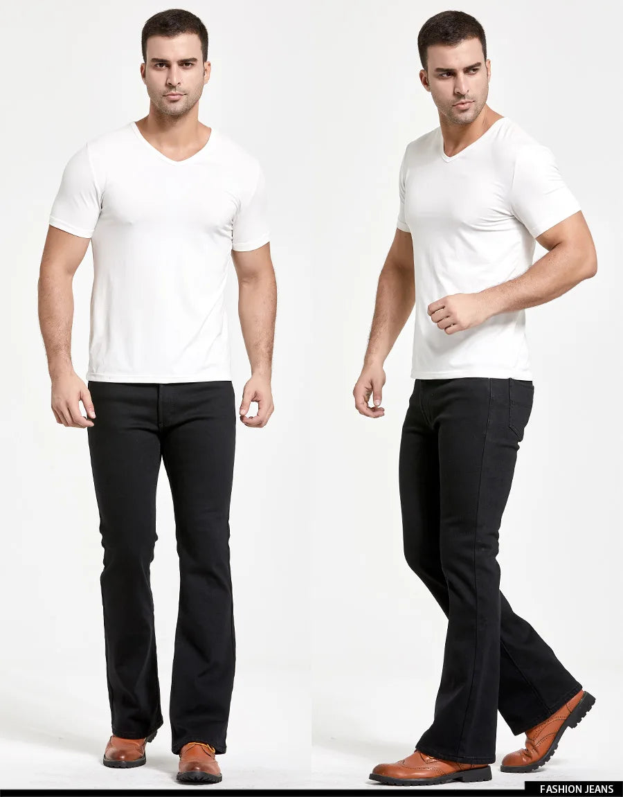 LGRGC Men's Warm Stretch Denim Boot Cut Jeans ATHLEXES