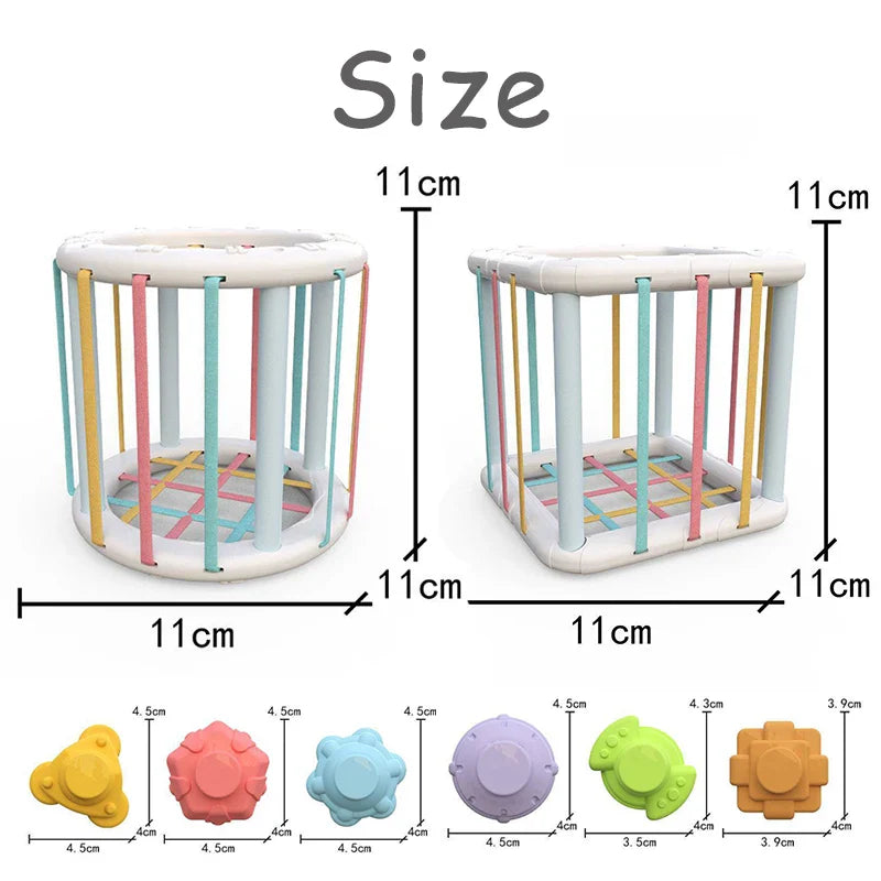Montessori Shape Sorter Cube â?? Rainbow Blocks for Infants ATHLEXES