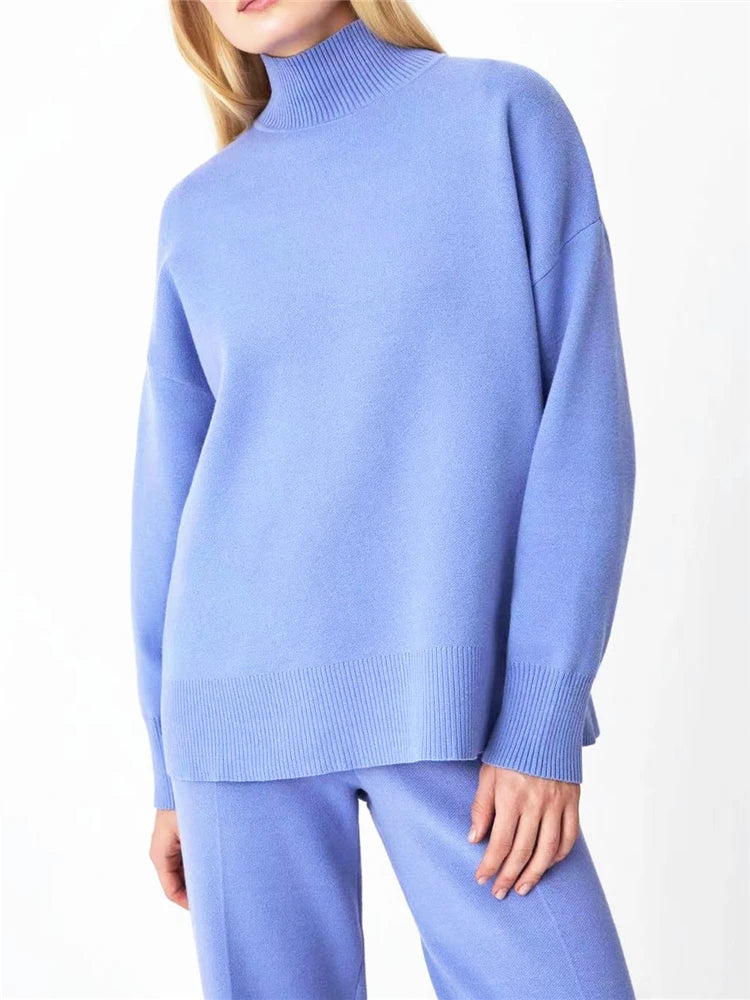 Autumn Winter Luxe Knitted Tracksuit Set for Women ATHLEXES