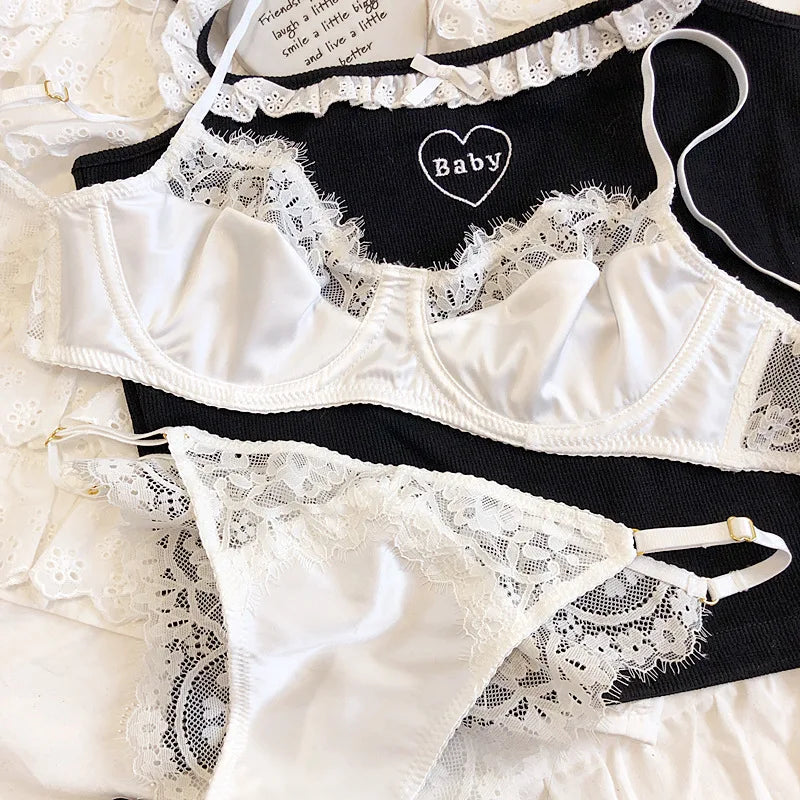 Sexy Underwear Set for Women Ultra-thin Lace Bra Thong ATHLEXES