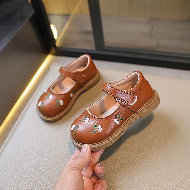 Princess Blossom Leather Mary Janes for Girls ATHLEXES