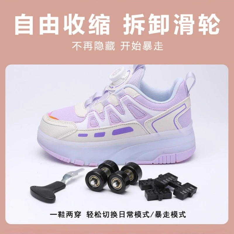 ShinyGlow LED Roller Skate Shoes for Kids ATHLEXES
