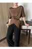 Chic Satin Half Sleeve Blouse for Women ATHLEXES