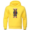 Cozy Teddy Bear Print Hoodie for Men ATHLEXES