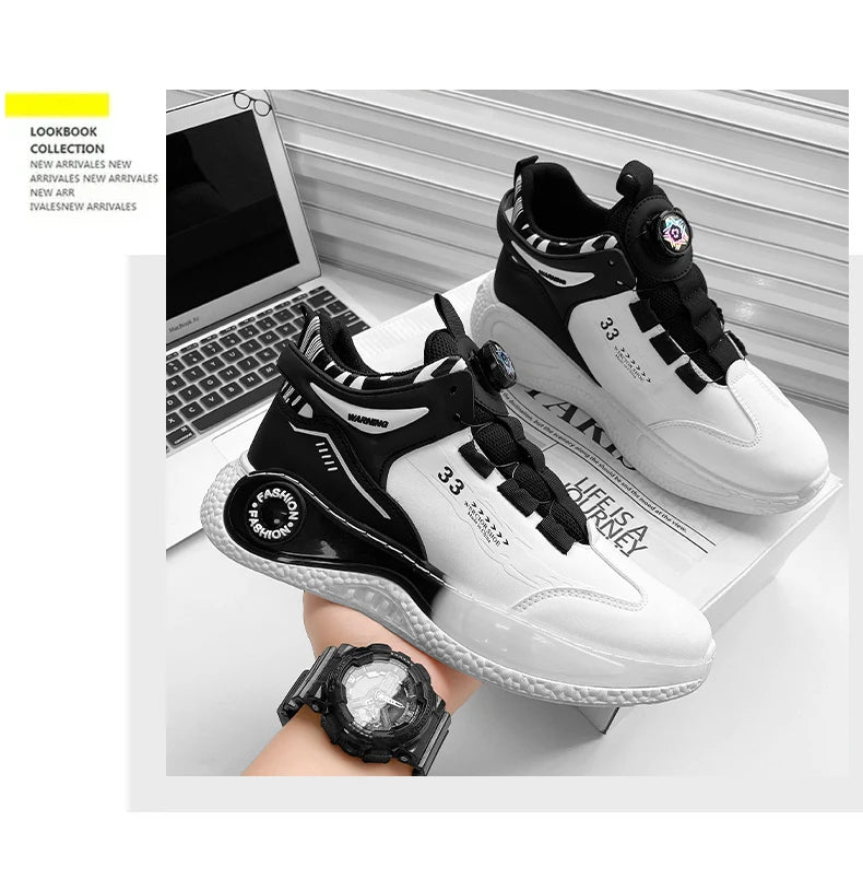 Comfy Rotating Buckle Mens Sneakers for Outdoor Adventures ATHLEXES