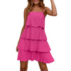 Chic Ruffle Tiered Chiffon Mini Dress for Summer ATHLEXES