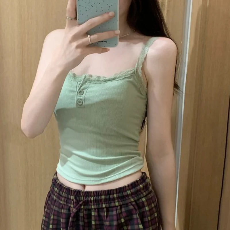 Luxe Lace Trim Crop Top for Women ATHLEXES
