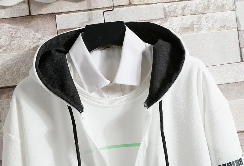 Chic Comfort Men's Hooded Cardigan Set ATHLEXES
