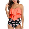 Vintage Ruffle Ruched High Rise Bikini Set ATHLEXES