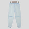 2024 Men's Mesh Transparent Drawstring Joggers Fashion Trousers ATHLEXES