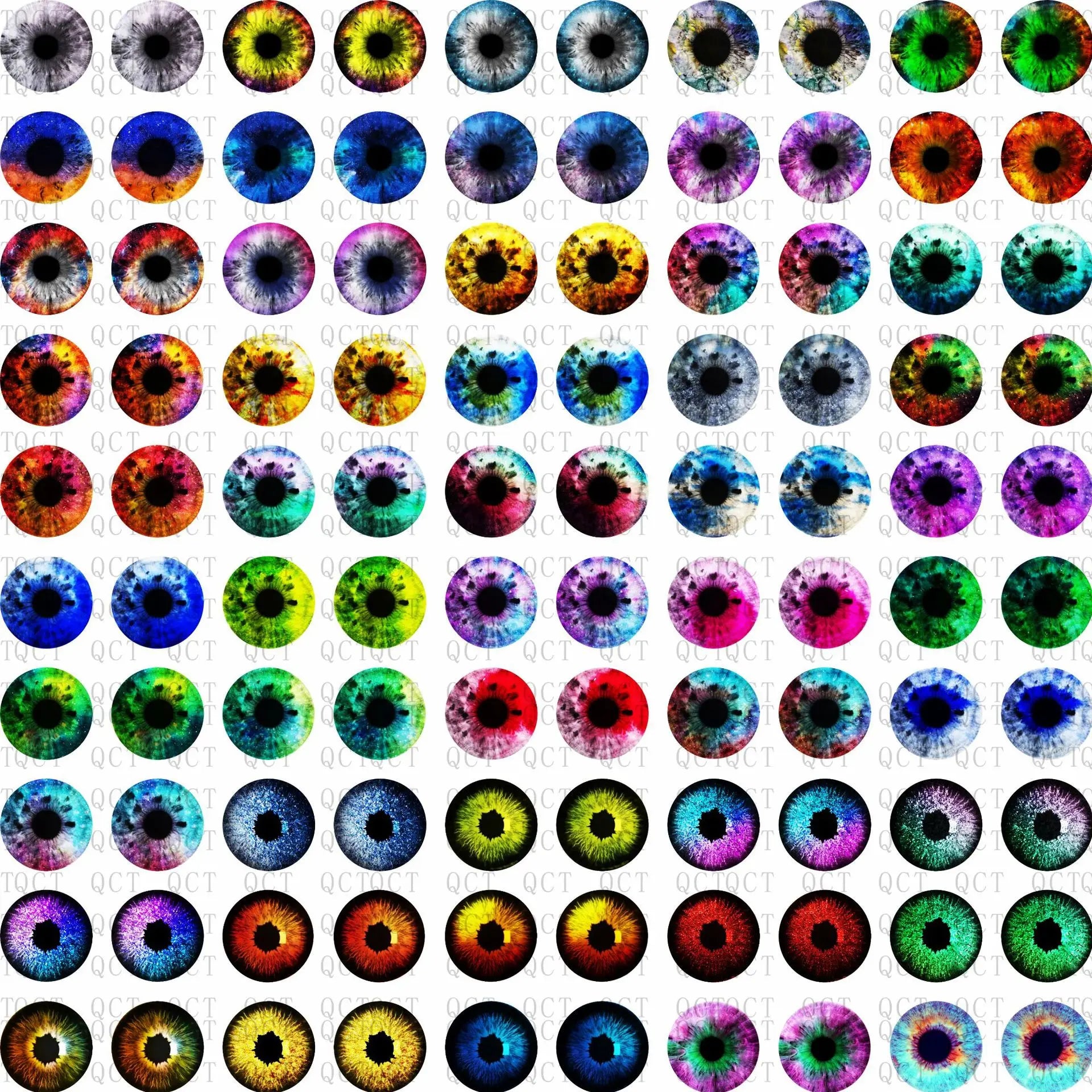 Dazzling Dragon Cat Eye Glass Cabochons - 50Pcs Set ATHLEXES