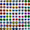 Dazzling Dragon Cat Eye Glass Cabochons - 50Pcs Set ATHLEXES