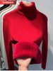 Korean Style Velvet Turtleneck Sweater for Women ATHLEXES