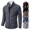 Velvet Warmth High Collar Cardigan for Men - Winter Knitwear ATHLEXES