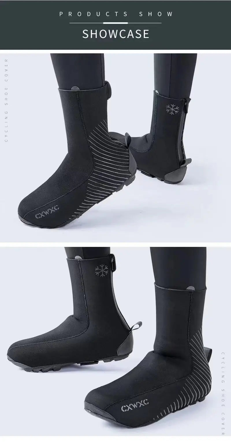 GIYO Windproof Waterproof Fleece Cycling Shoe Covers for All Seasons ATHLEXES