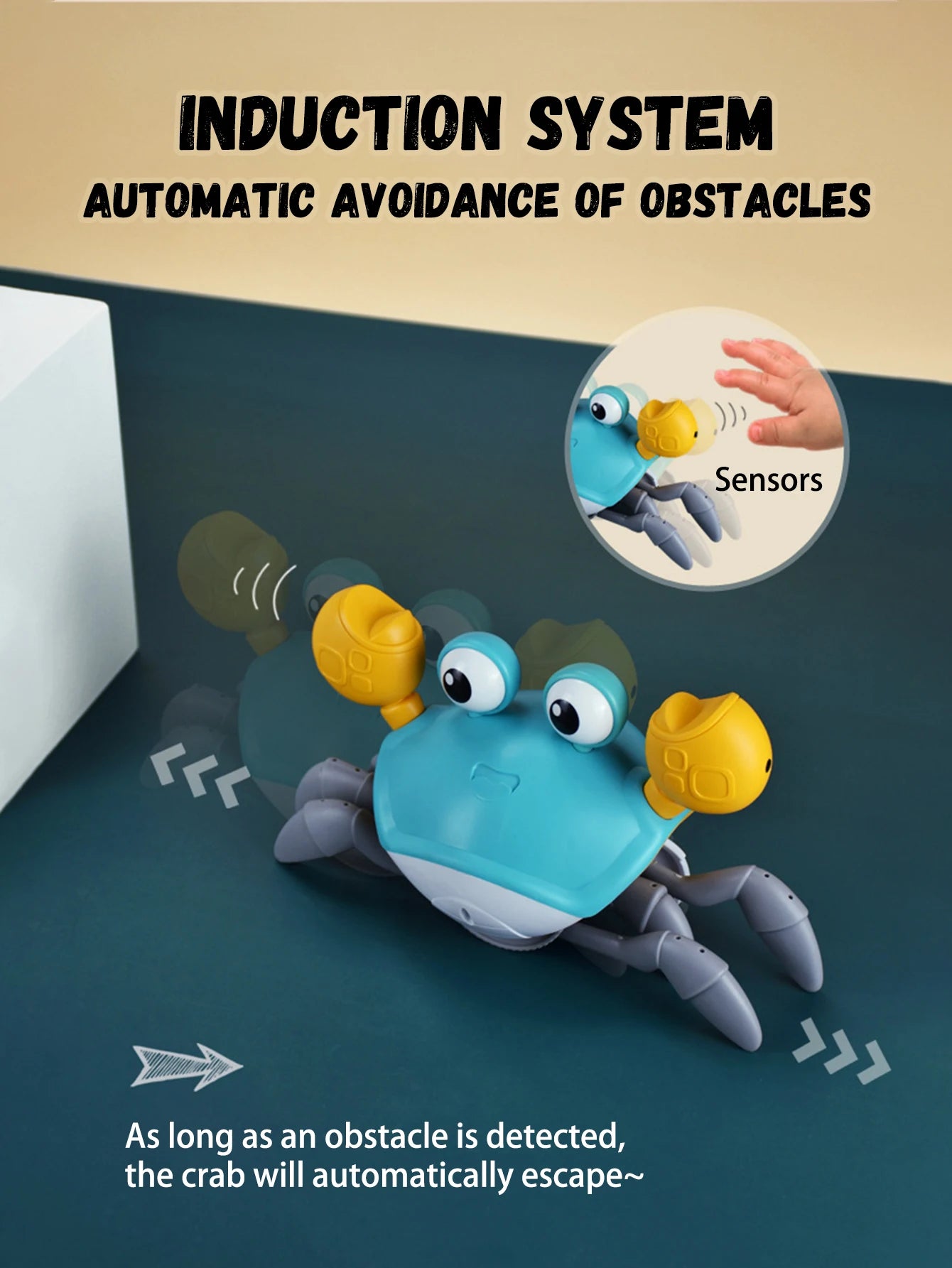 CrawlAway Music-Activated Crab Toy ATHLEXES