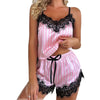 Luxe Lace V-Neck Pajama Shorts Set ATHLEXES