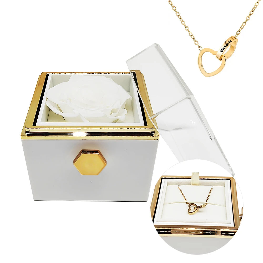 Eternal Rose Heart Necklace Gift Box Set ATHLEXES