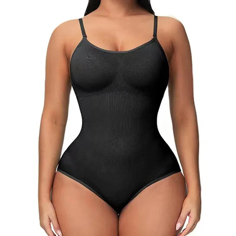 Super Sale V Neck Spaghetti Strap Bodysuit Compression Body Suits Open Crotch Shapewear Slimming Body Shaper Smooth Out Bodysuit ATHLEXES