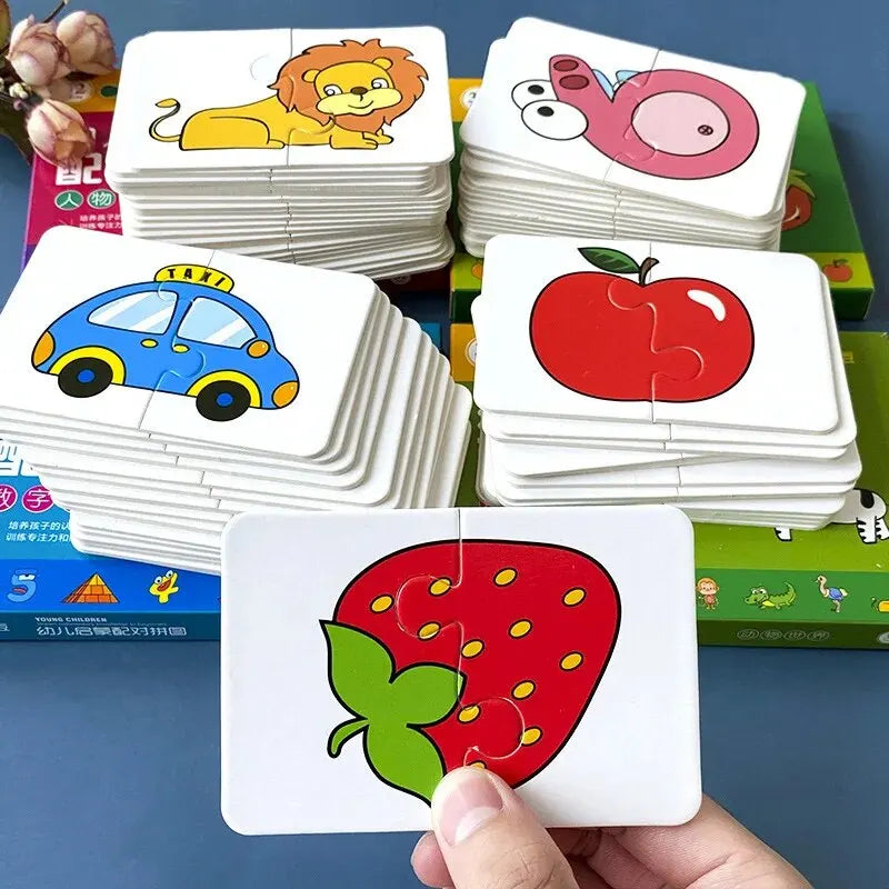 Cognitive Adventure: 32 Pcs Animal Matching Puzzle ATHLEXES
